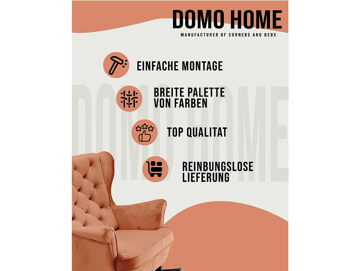 Relaxfauteuil met Gestoffeerde Zitting en Armleuningen, TV Fauteuil 102x81x95cm Oranje_29823