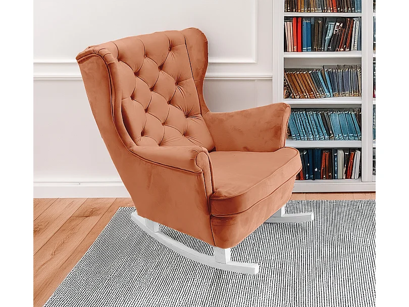 Relaxfauteuil met Gestoffeerde Zitting en Armleuningen, TV Fauteuil 102x81x95cm Oranje_29823