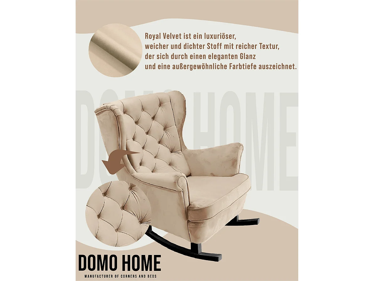 Fotel Relax z Tapicerowanym Siedzeniem i Podłokietnikami, Fotel TV 102x81x95cm Cappuccino_29812