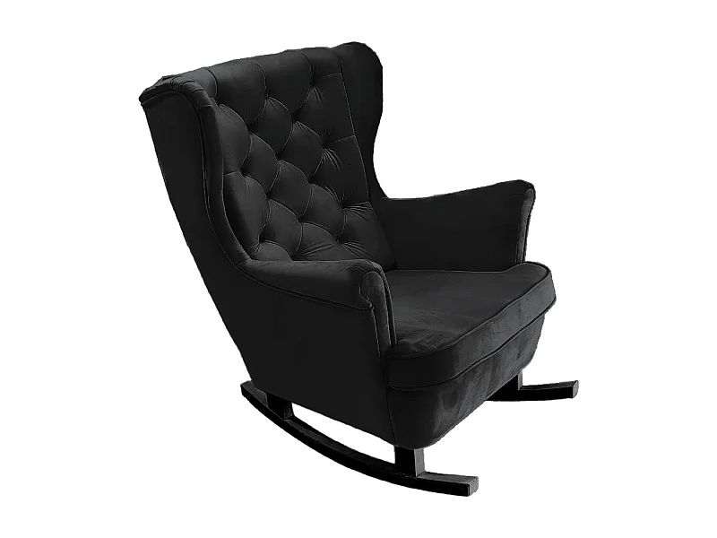 Fauteuil Relax avec accoudoirs et siège rembourré, fauteuil de salon, 102x81x95cm Noir_29861