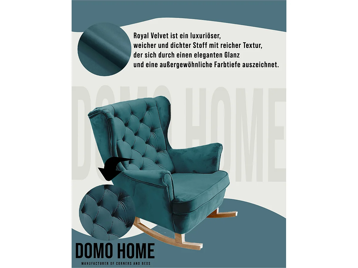 Fauteuil Relax avec accoudoirs et siège rembourré, fauteuil de salon, 102x81x95cm Marine_29860