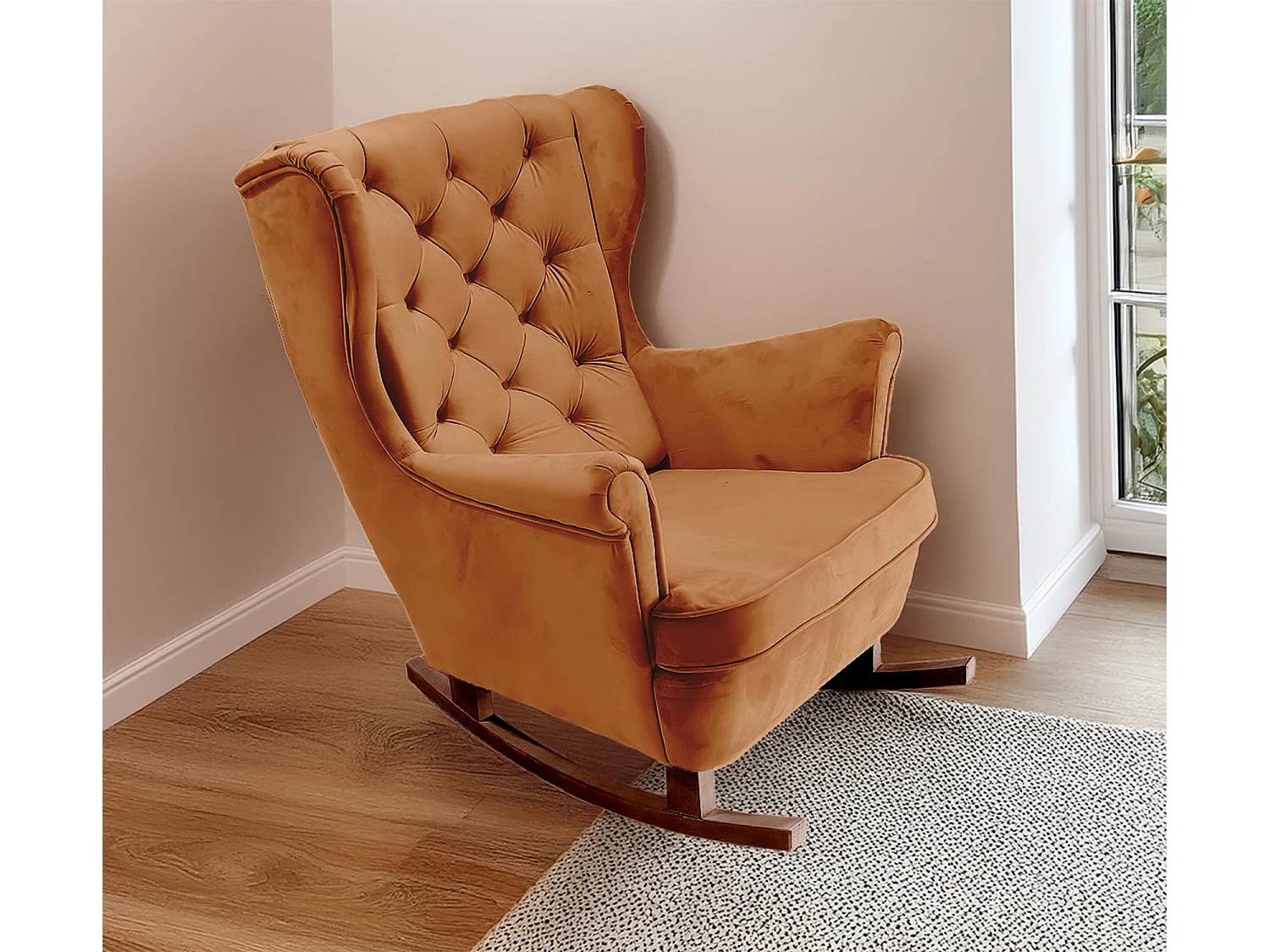 Relaxfauteuil met Gestoffeerde Zitting en Armleuningen, TV Fauteuil 102x81x95cm Oranje_29824