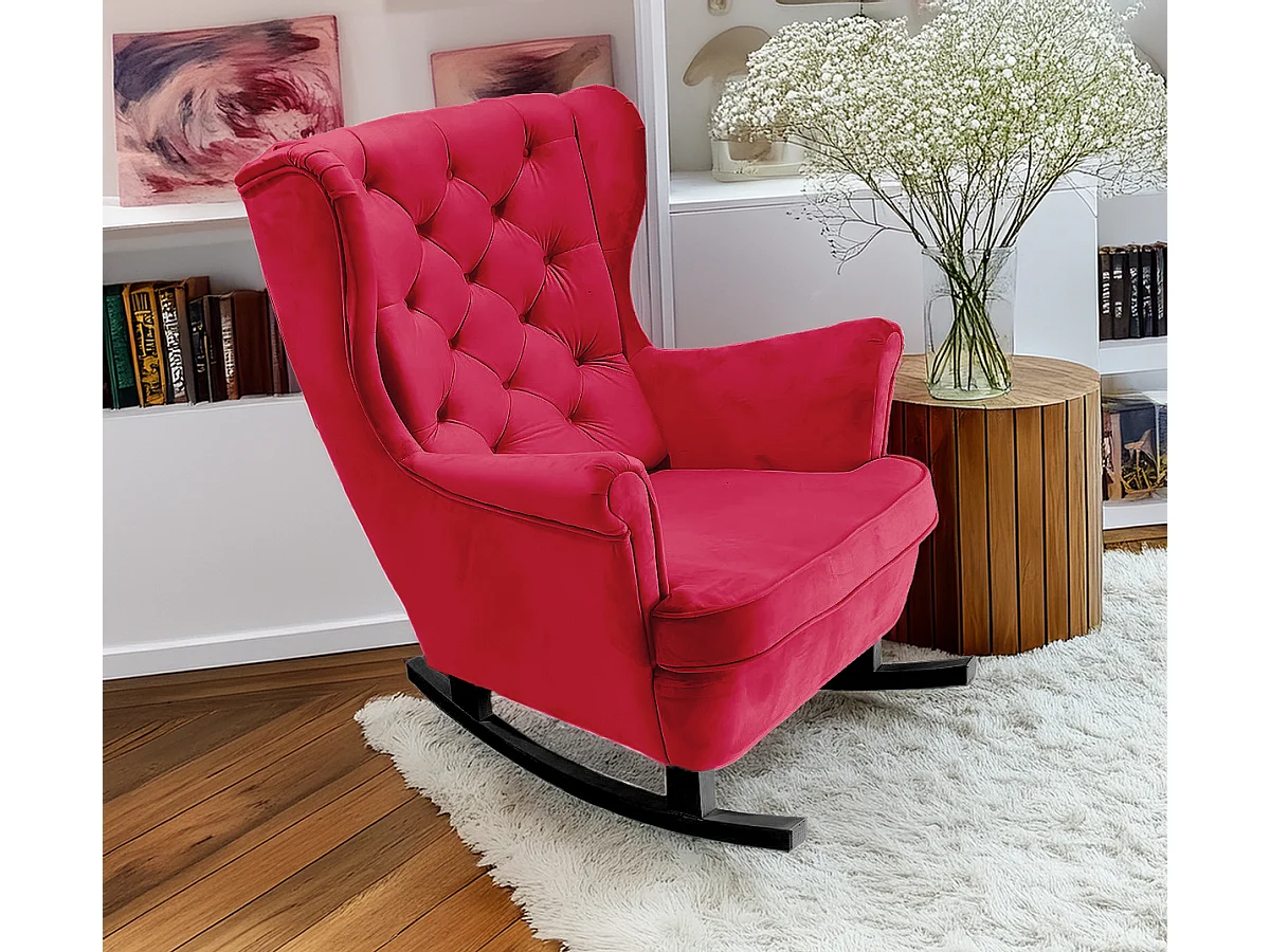 Relaxfauteuil met Gestoffeerde Zitting en Armleuningen, TV Fauteuil 102x81x95cm Rood_29837