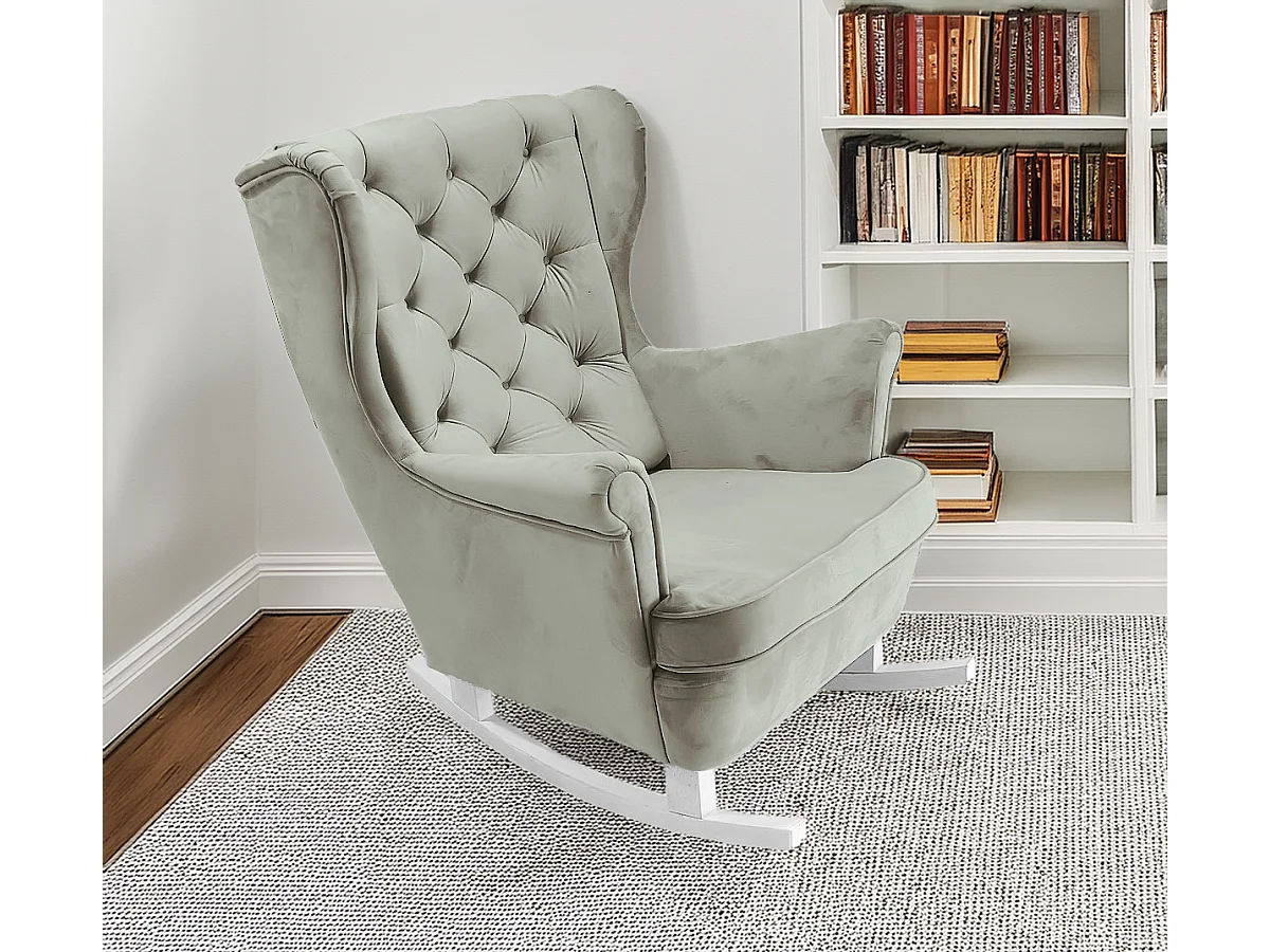 Relaxsessel mit gepolstertem Sitz und Armlehnen, Fernsehsessel 102x81x95cm Asche_29856