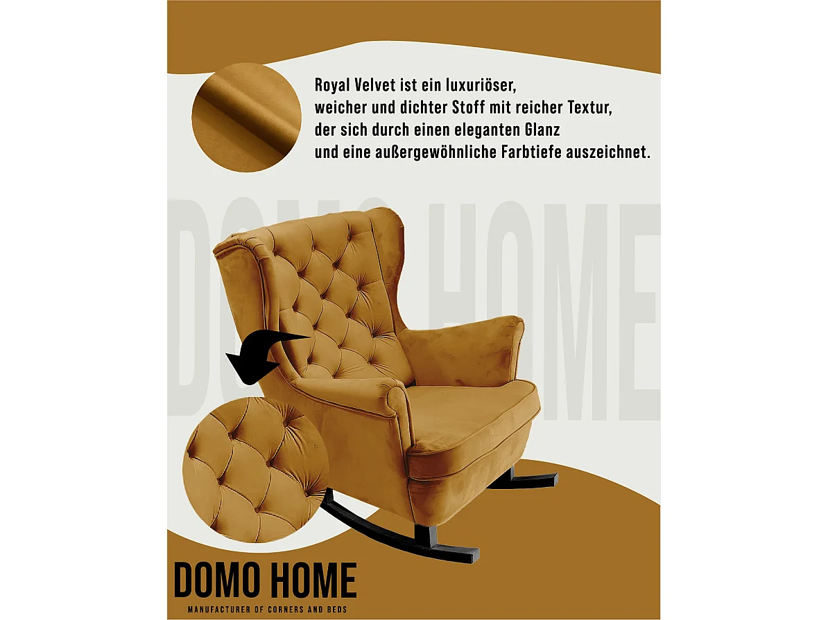 Fauteuil Relax avec accoudoirs et siège rembourré, fauteuil de salon, 102x81x95cm Olive_29816