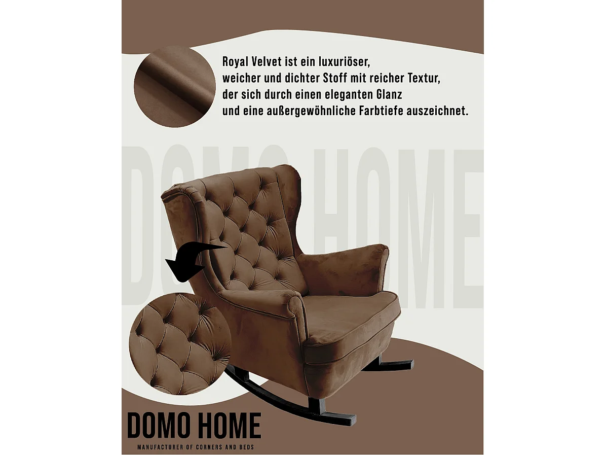 Relaxsessel mit gepolstertem Sitz und Armlehnen, Fernsehsessel 102x81x95cm Dunkelbraun_29826