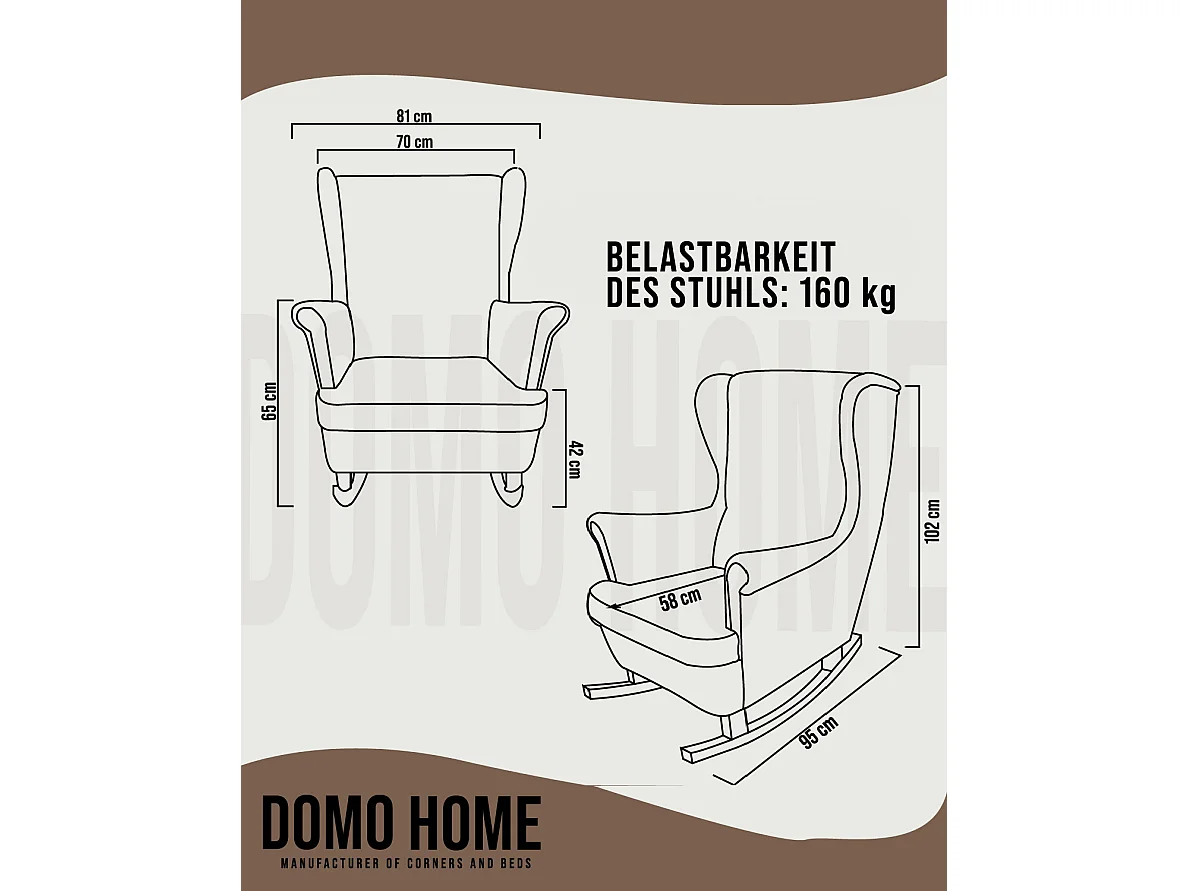 Relaxfauteuil met Gestoffeerde Zitting en Armleuningen, TV Fauteuil 102x81x95cm Donkerbruin_29826
