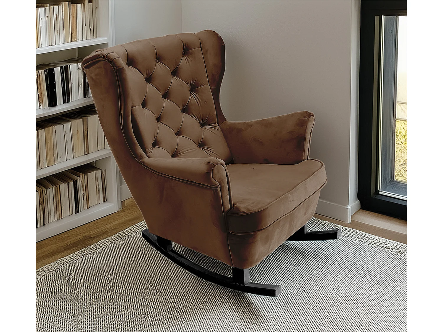 Relaxfauteuil met Gestoffeerde Zitting en Armleuningen, TV Fauteuil 102x81x95cm Donkerbruin_29826