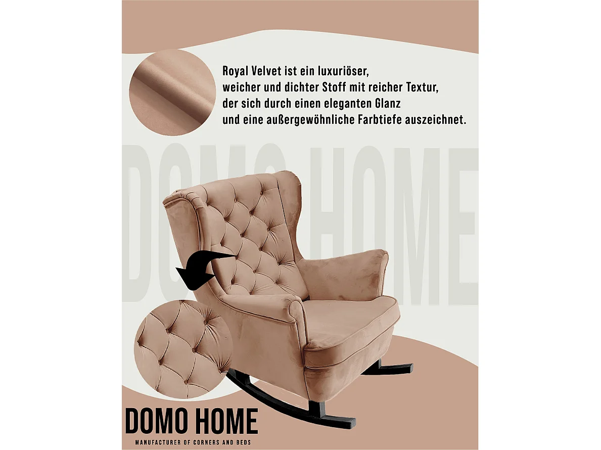 Fotel Relax z Tapicerowanym Siedzeniem i Podłokietnikami, Fotel TV 102x81x95cm Cappuccino_29840