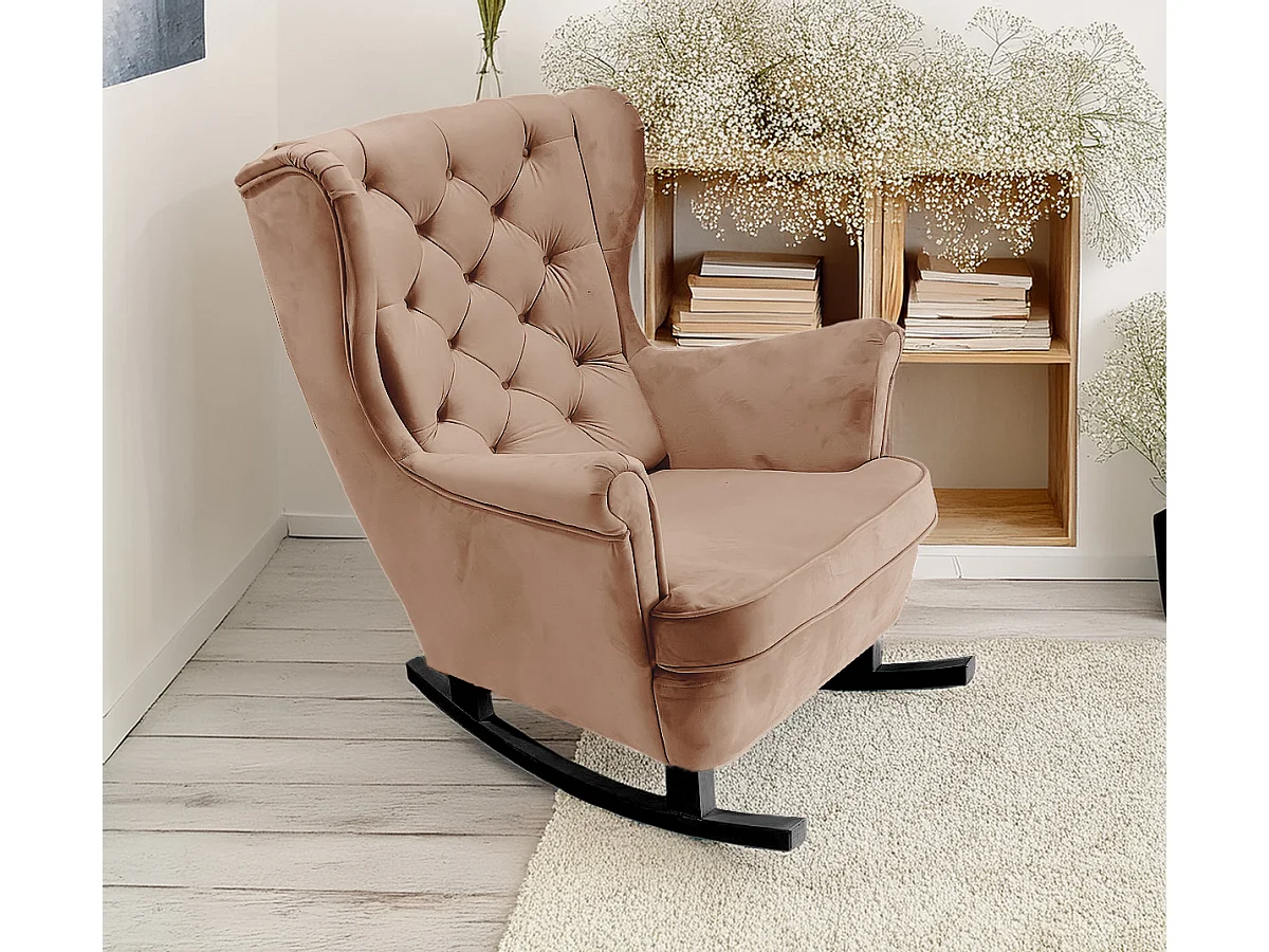 Fotel Relax z Tapicerowanym Siedzeniem i Podłokietnikami, Fotel TV 102x81x95cm Cappuccino_29840