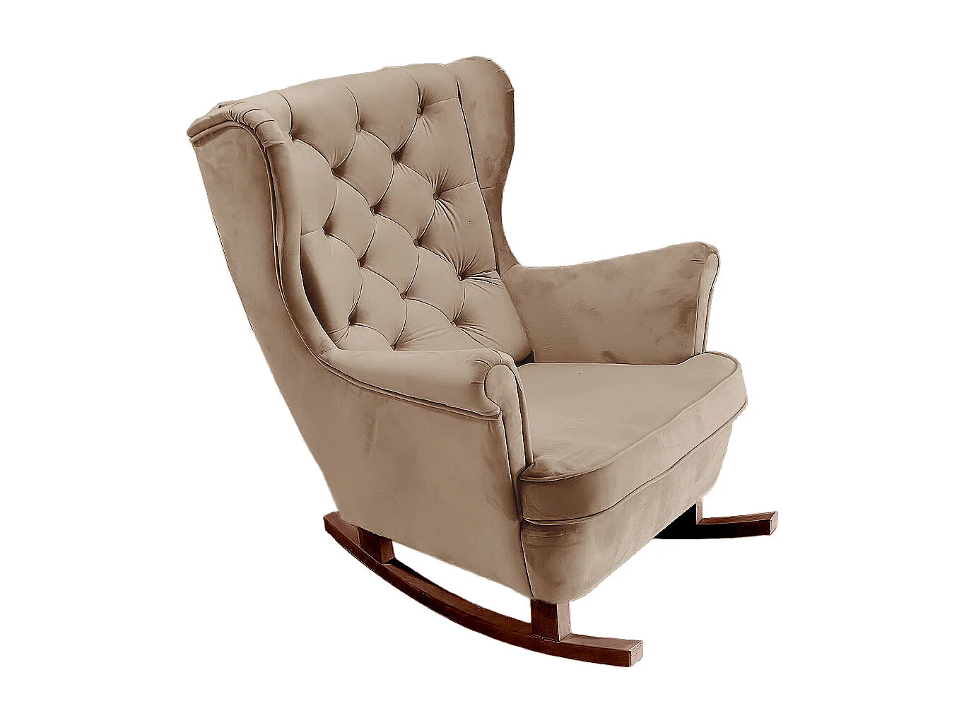 Relaxfauteuil met Gestoffeerde Zitting en Armleuningen, TV Fauteuil 102x81x95cm Cappuccino_29810