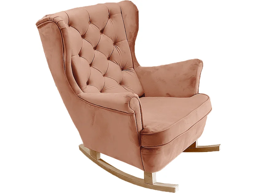 Fauteuil Relax avec accoudoirs et siège rembourré, fauteuil de salon, 102x81x95cm Rose poudre_29830