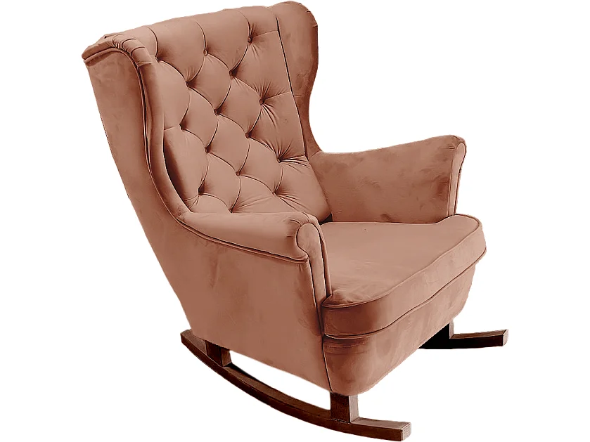 Fauteuil Relax avec accoudoirs et siège rembourré, fauteuil de salon, 102x81x95cm Rose poudre_29832