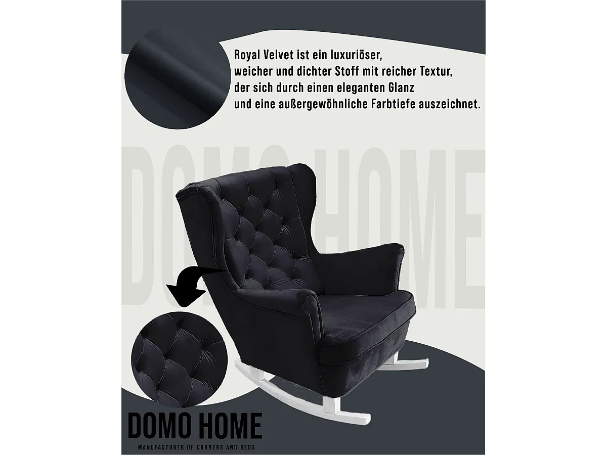 Relaxsessel mit gepolstertem Sitz und Armlehnen, Fernsehsessel 102x81x95cm Schwarz_29862