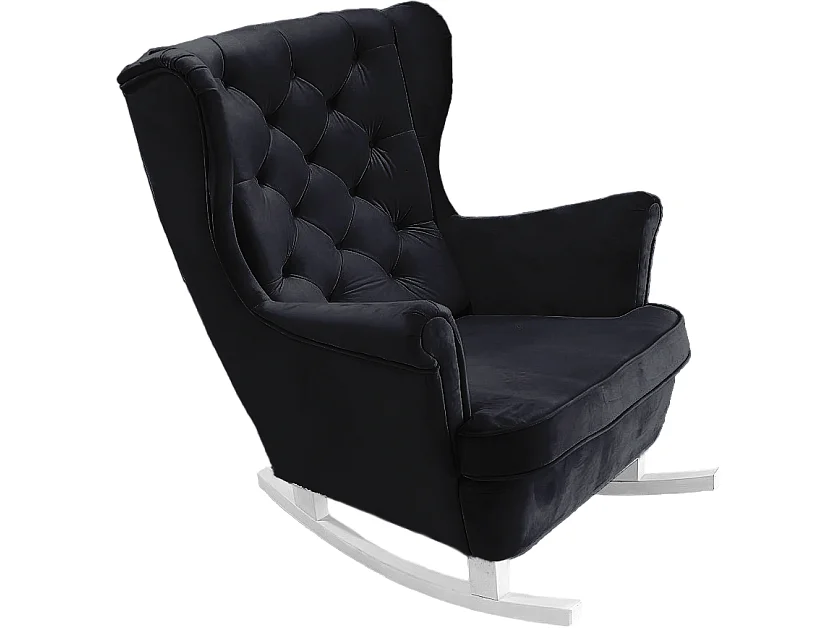 Fauteuil Relax avec accoudoirs et siège rembourré, fauteuil de salon, 102x81x95cm Noir_29862