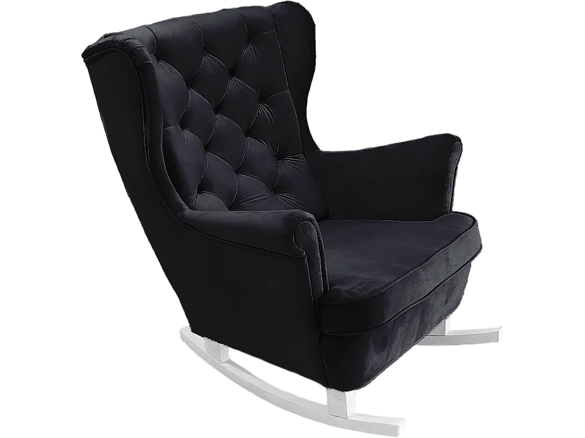 Fauteuil Relax avec accoudoirs et siège rembourré, fauteuil de salon, 102x81x95cm Noir_29862