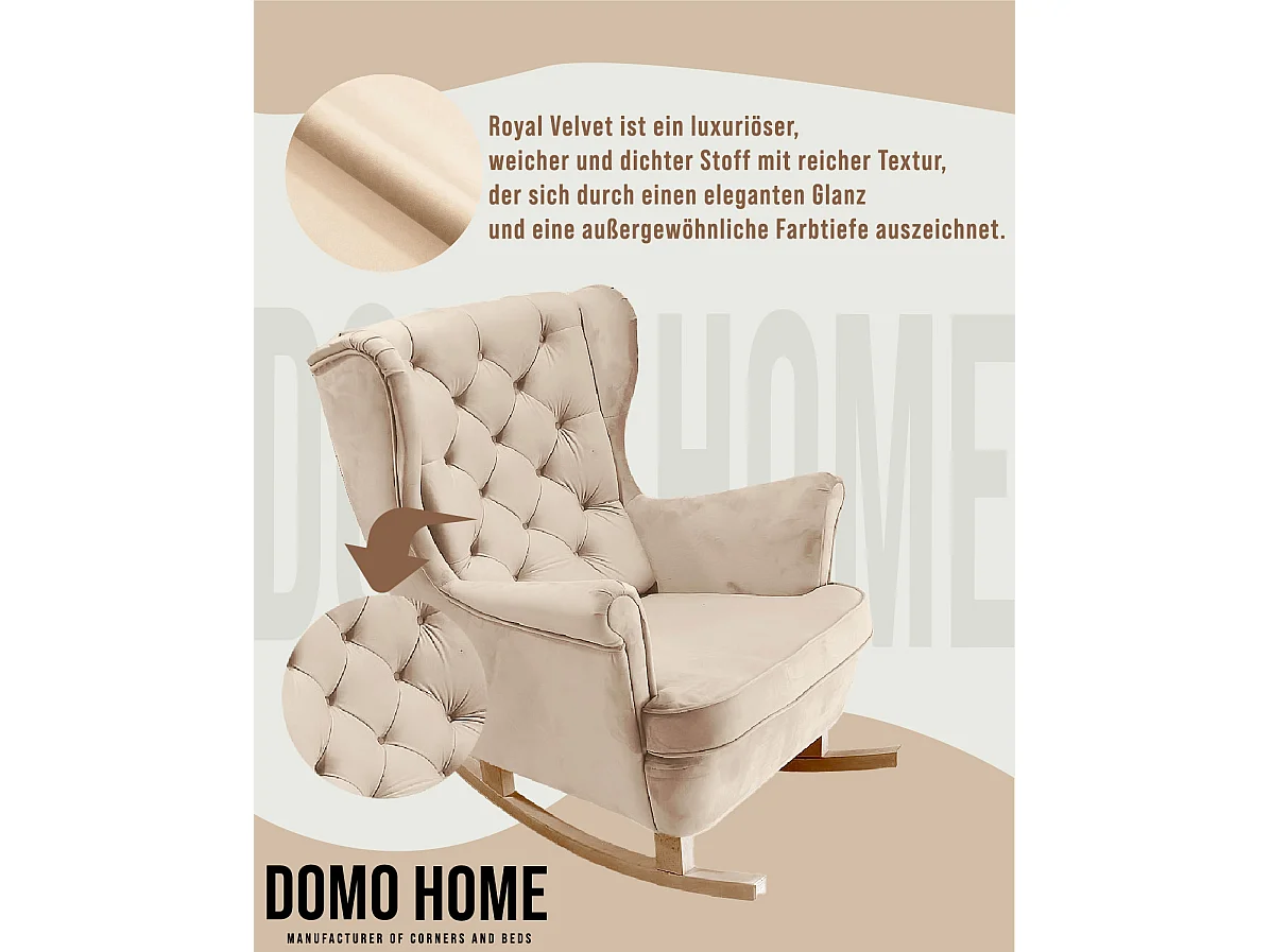 Relaxsessel mit gepolstertem Sitz und Armlehnen, Fernsehsessel 102x81x95cm Beige_29802