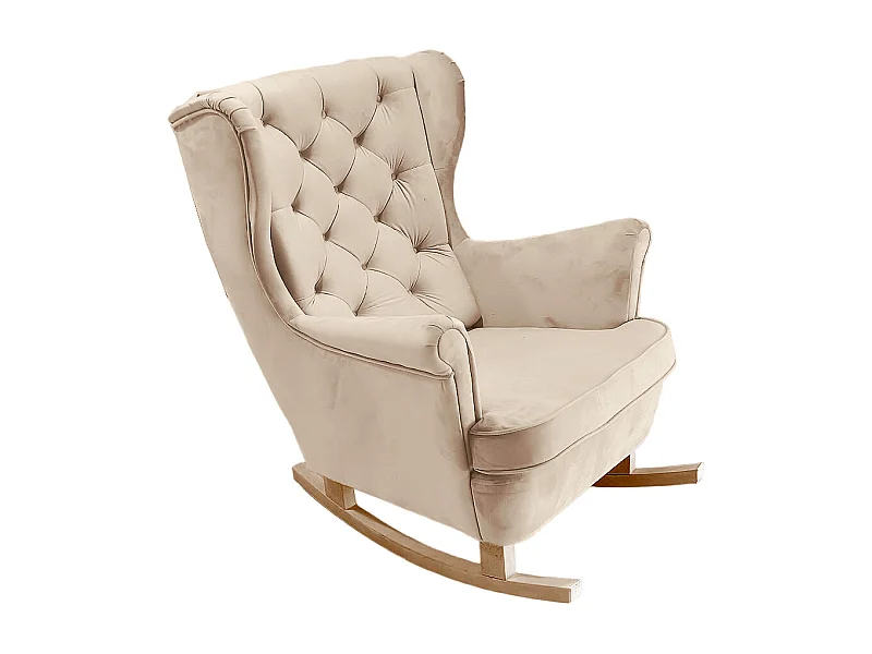 Fotel Relax z Tapicerowanym Siedzeniem i Podłokietnikami, Fotel TV 102x81x95cm Beżowy_29802