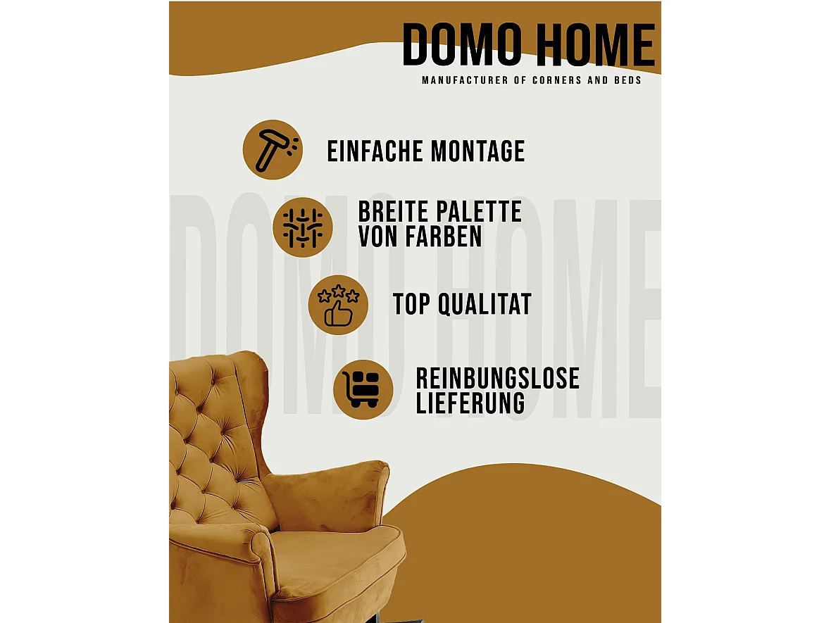 Relaxsessel mit gepolstertem Sitz und Armlehnen, Fernsehsessel 102x81x95cm Olive_29816