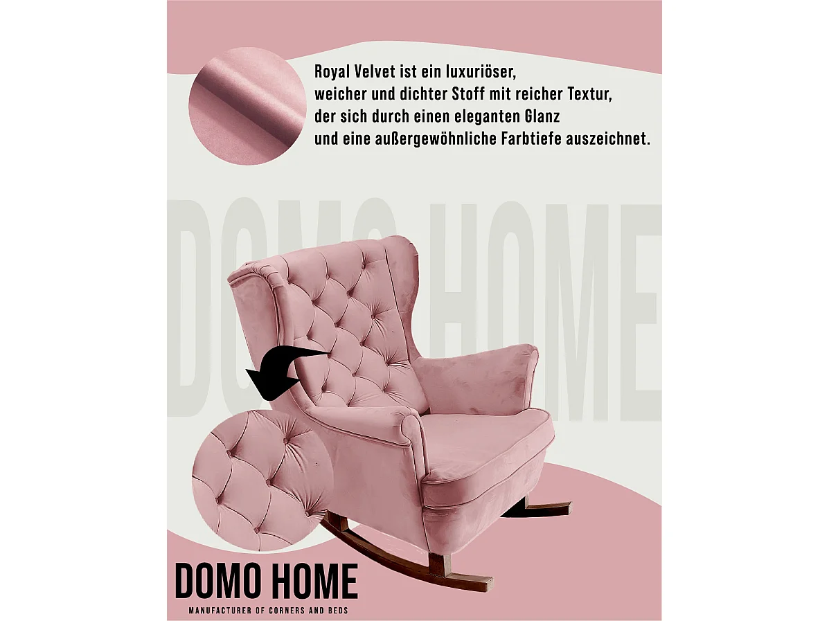 Relaxsessel mit gepolstertem Sitz und Armlehnen, Fernsehsessel 102x81x95cm Pink_29838