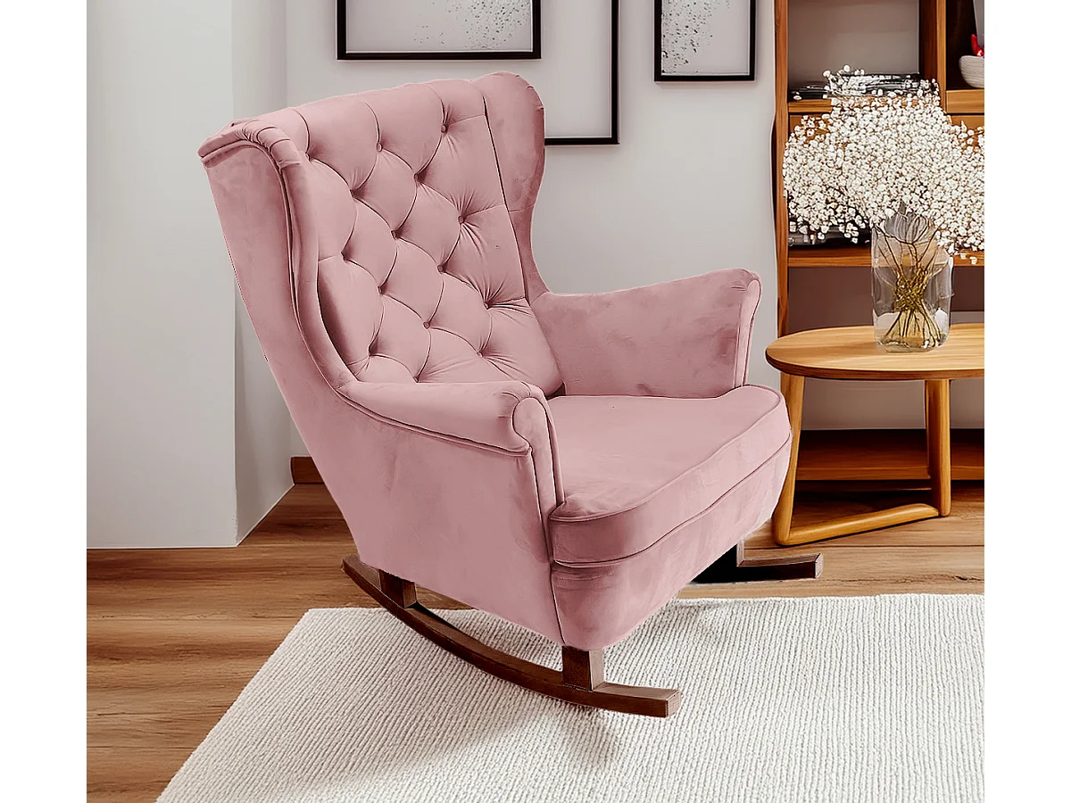 Relaxsessel mit gepolstertem Sitz und Armlehnen, Fernsehsessel 102x81x95cm Pink_29838