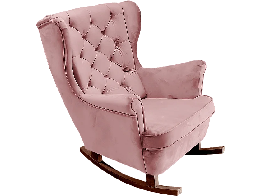Fauteuil Relax avec accoudoirs et siège rembourré, fauteuil de salon, 102x81x95cm Rose_29838