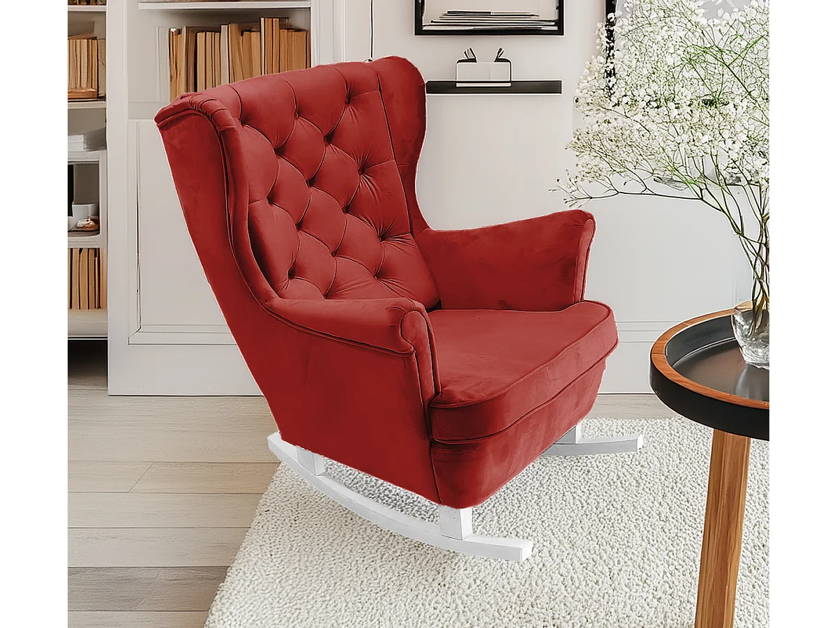 Fauteuil Relax avec accoudoirs et siège rembourré, fauteuil de salon, 102x81x95cm Bordeaux_29834