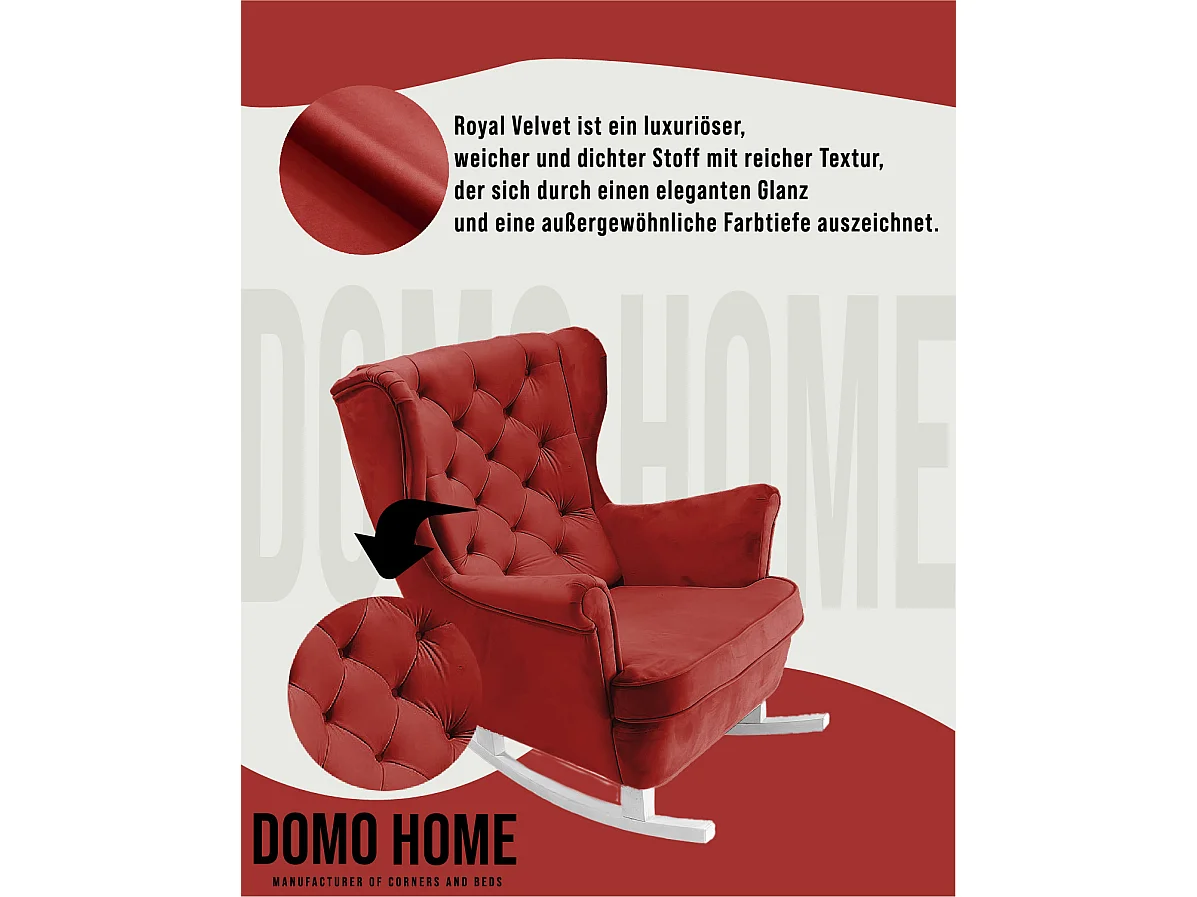 Fauteuil Relax avec accoudoirs et siège rembourré, fauteuil de salon, 102x81x95cm Bordeaux_29834