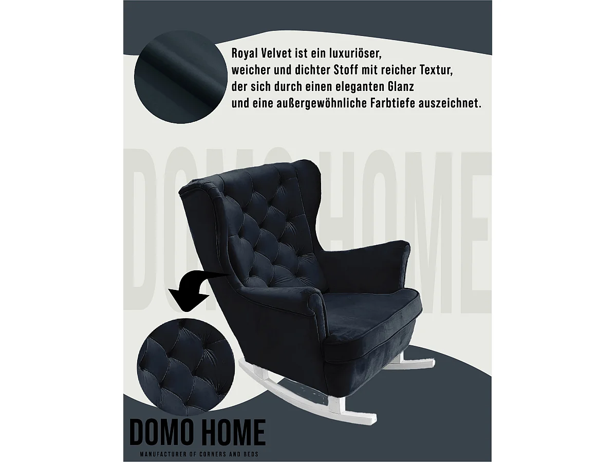 Relaxsessel mit gepolstertem Sitz und Armlehnen, Fernsehsessel 102x81x95cm Schwarz_29863