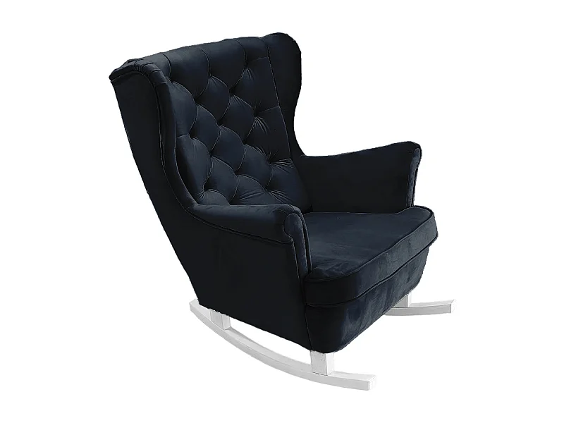 Fauteuil Relax avec accoudoirs et siège rembourré, fauteuil de salon, 102x81x95cm Noir_29863