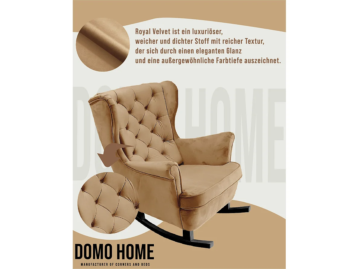 Relaxsessel mit gepolstertem Sitz und Armlehnen, Fernsehsessel 102x81x95cm Beige_29806