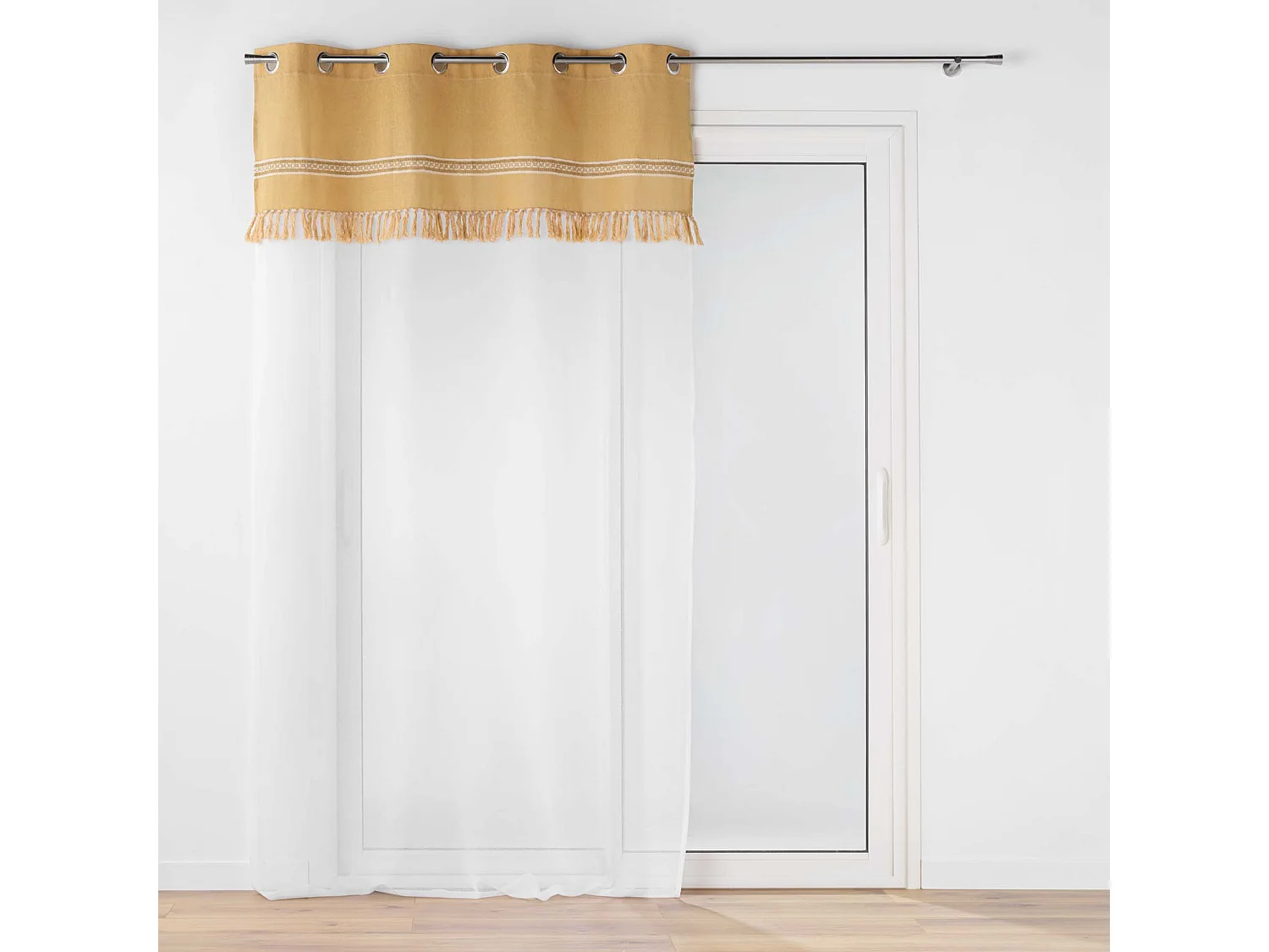 Rideau Voilage à Œillets "Janara" 140x240cm Ocre