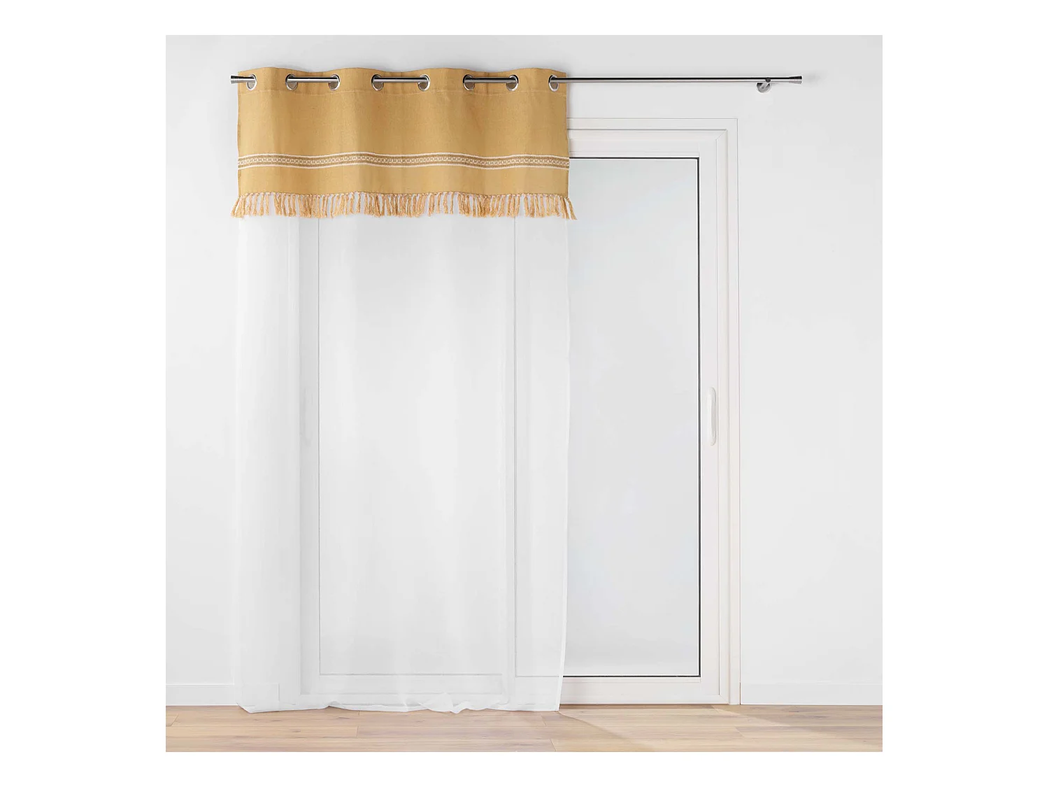 Rideau Voilage à Œillets "Janara" 140x240cm Ocre