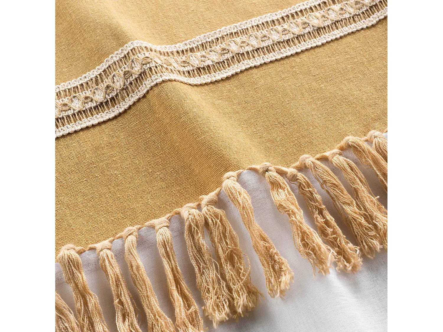 Rideau Voilage à Œillets "Janara" 140x240cm Ocre