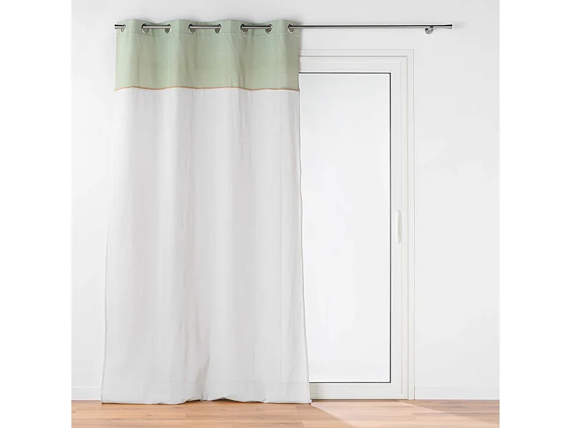 Rideau Voilage à Œillets "Janara" 140x240cm Sauge