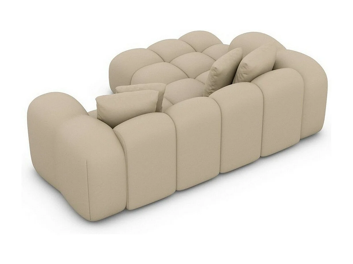 Ecksofa Formentera Mini mit Kissen Kunstleder Beige Links
