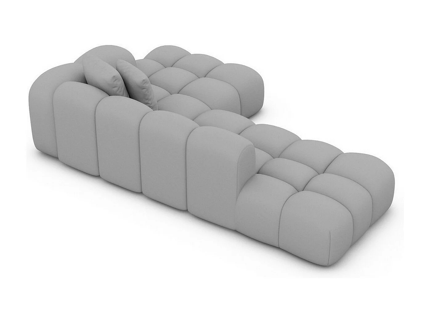 Ecksofa Formentera Lounge Kunstleder Hellgrau Links