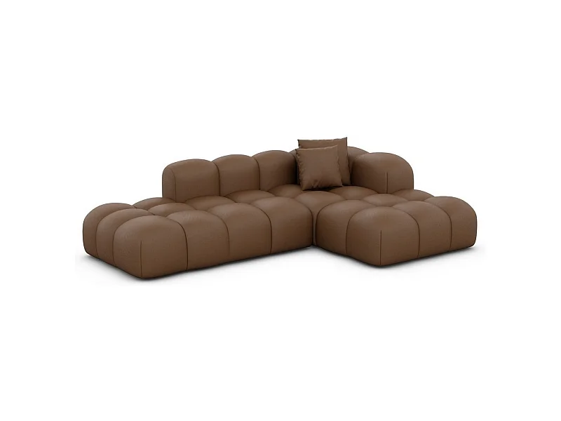 Ecksofa Formentera Lounge Kunstleder Braun Links