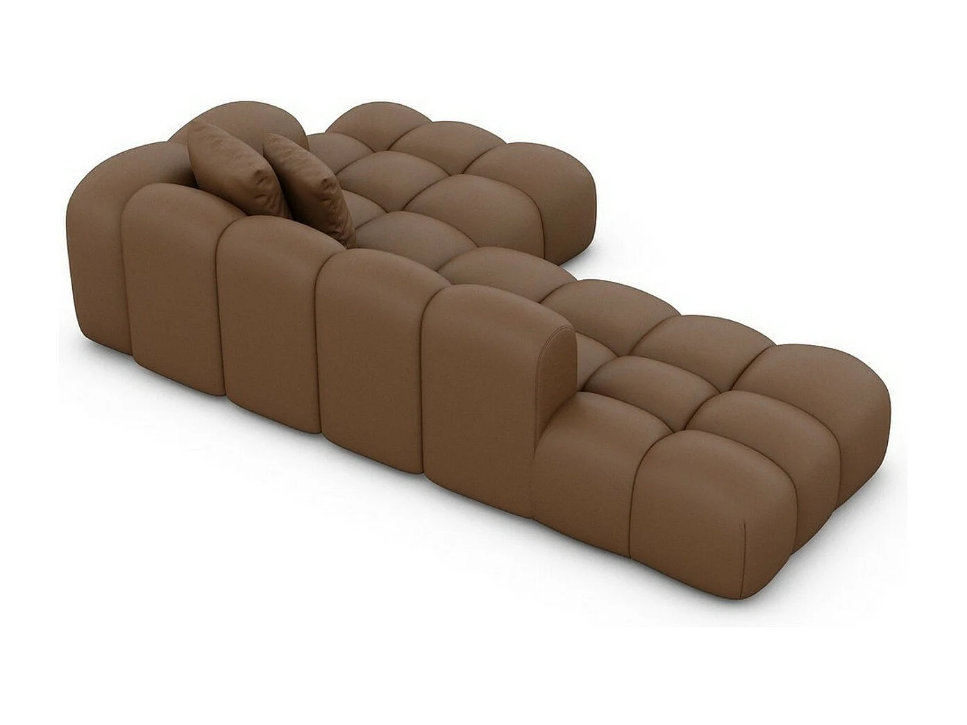 Ecksofa Formentera Lounge Kunstleder Braun Links