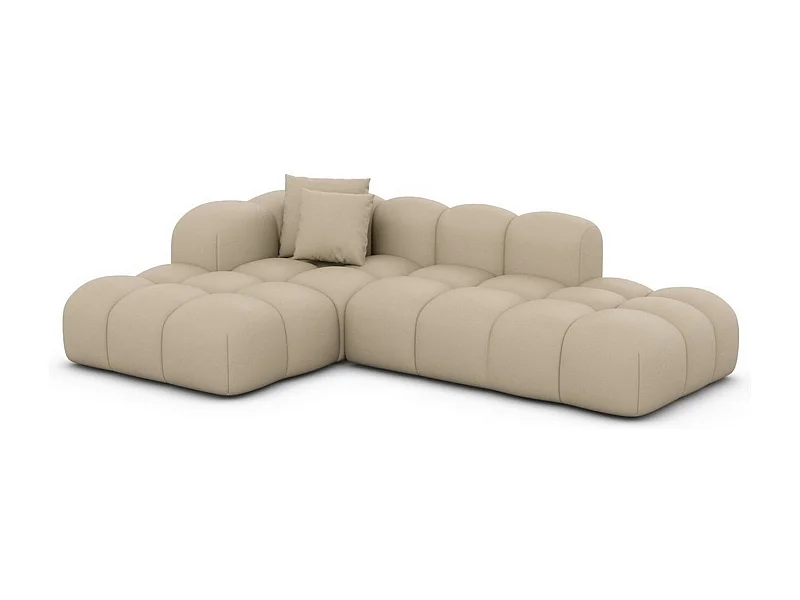 Ecksofa Formentera Lounge Kunstleder Beige Rechts