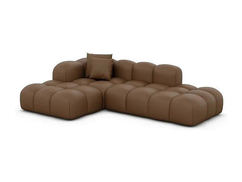 Ecksofa Formentera Lounge Kunstleder Braun Rechts