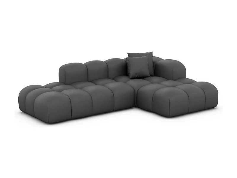 Ecksofa Formentera Lounge Kunstleder Dunkelgrau Links