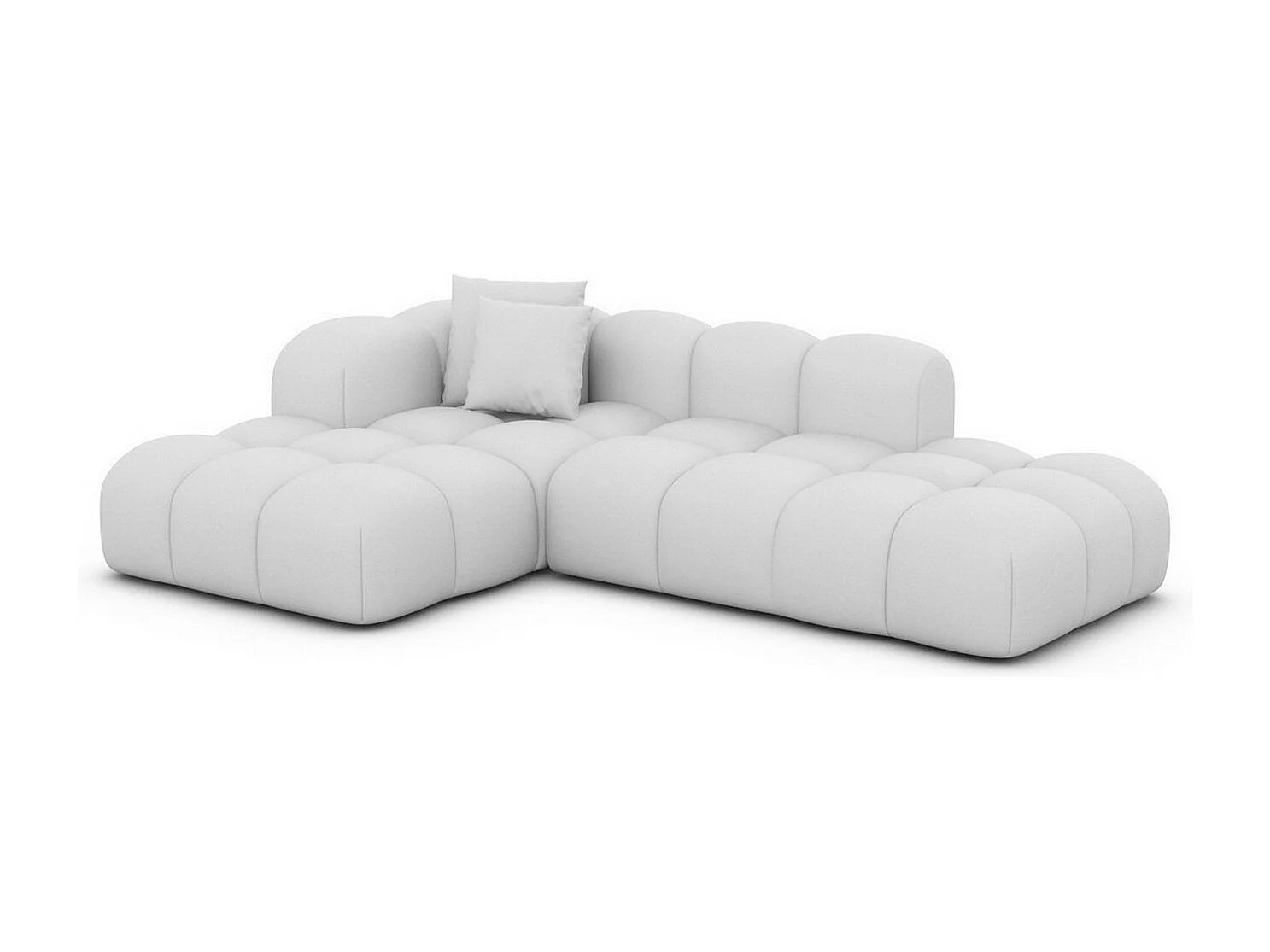 Ecksofa Formentera Lounge Kunstleder Weiß Rechts