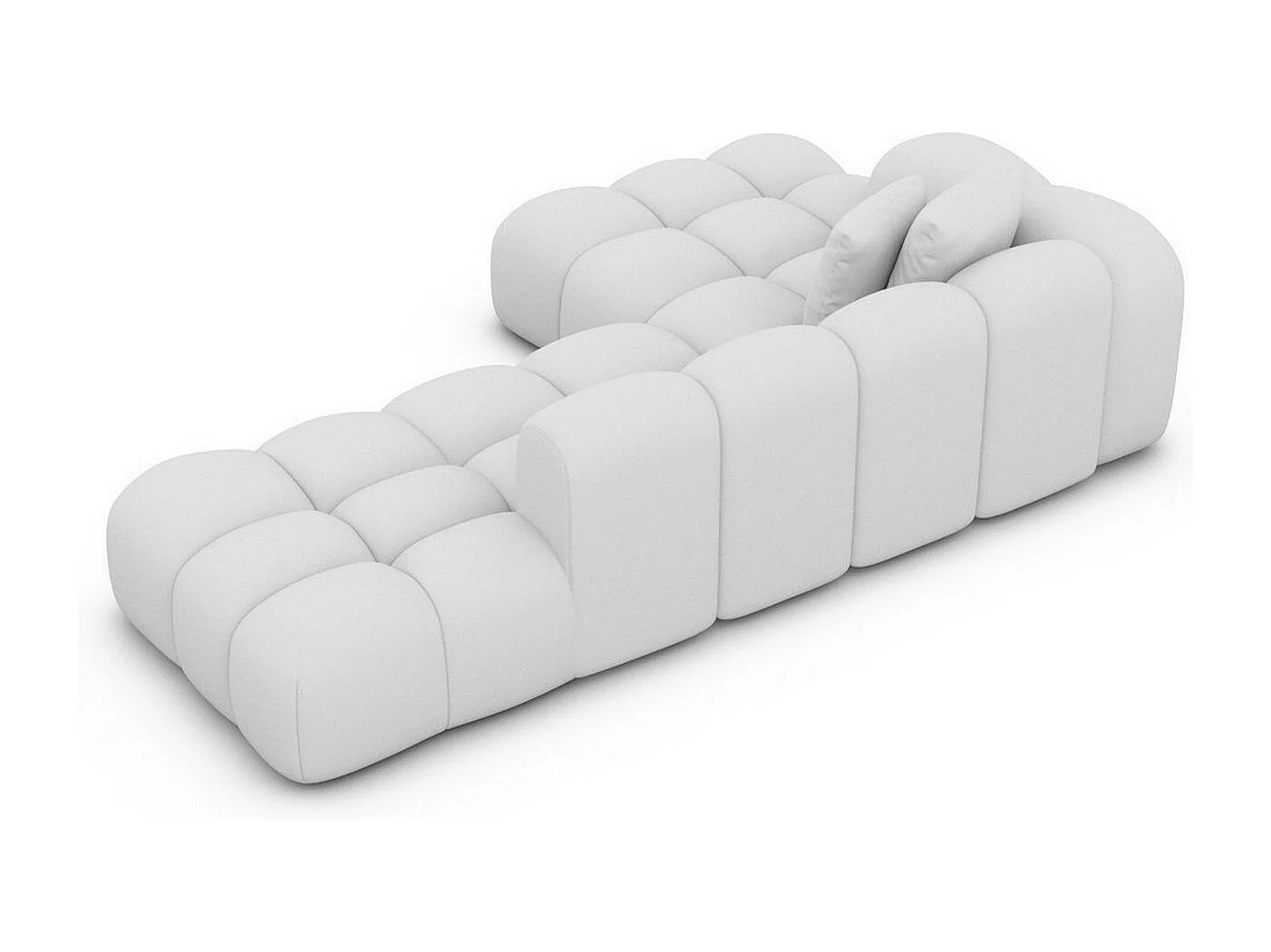 Ecksofa Formentera Lounge Kunstleder Weiß Rechts