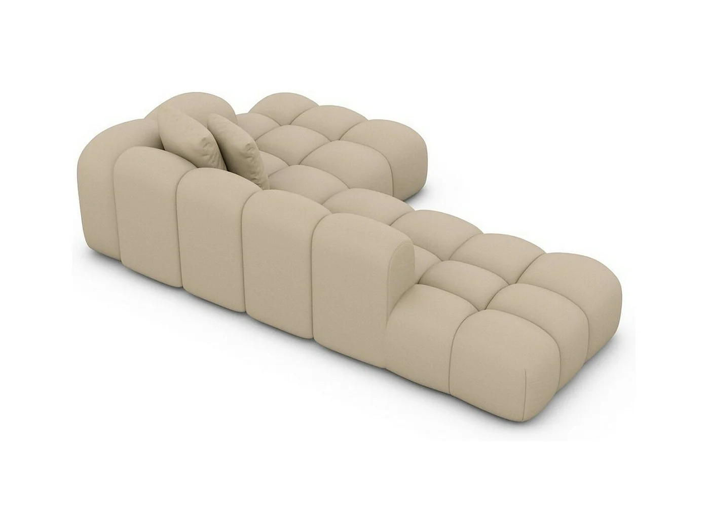 Ecksofa Formentera Lounge Kunstleder Beige Links