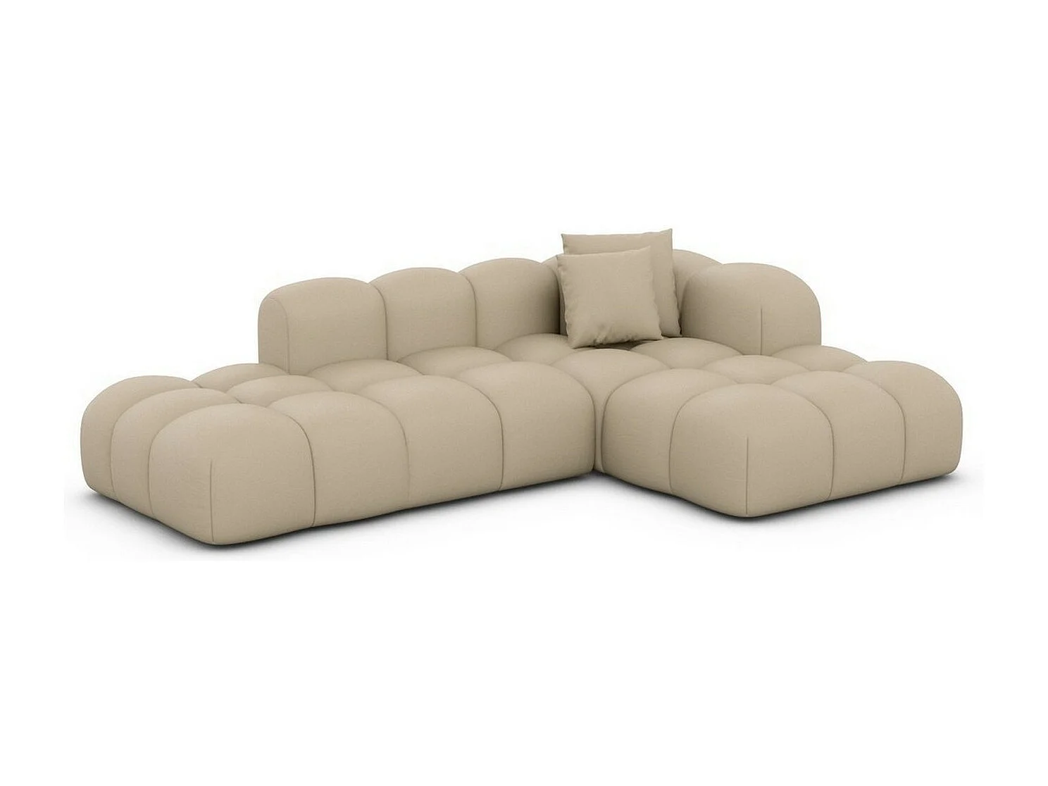 Ecksofa Formentera Lounge Kunstleder Beige Links