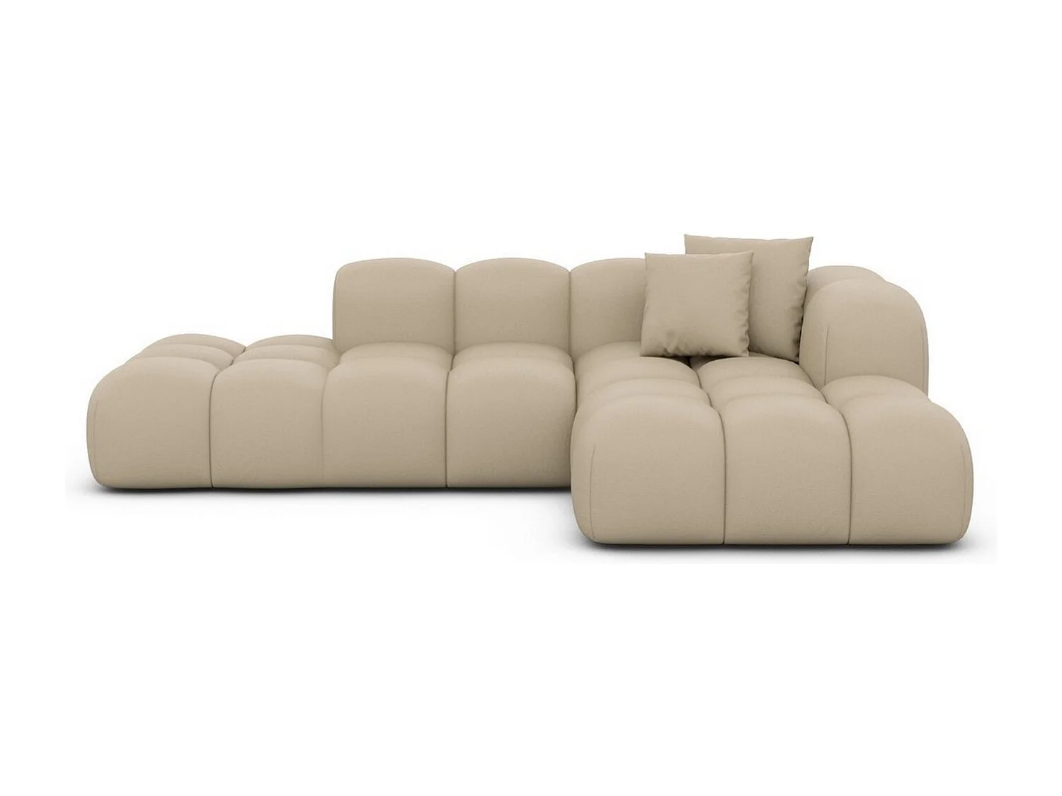 Ecksofa Formentera Lounge Kunstleder Beige Links