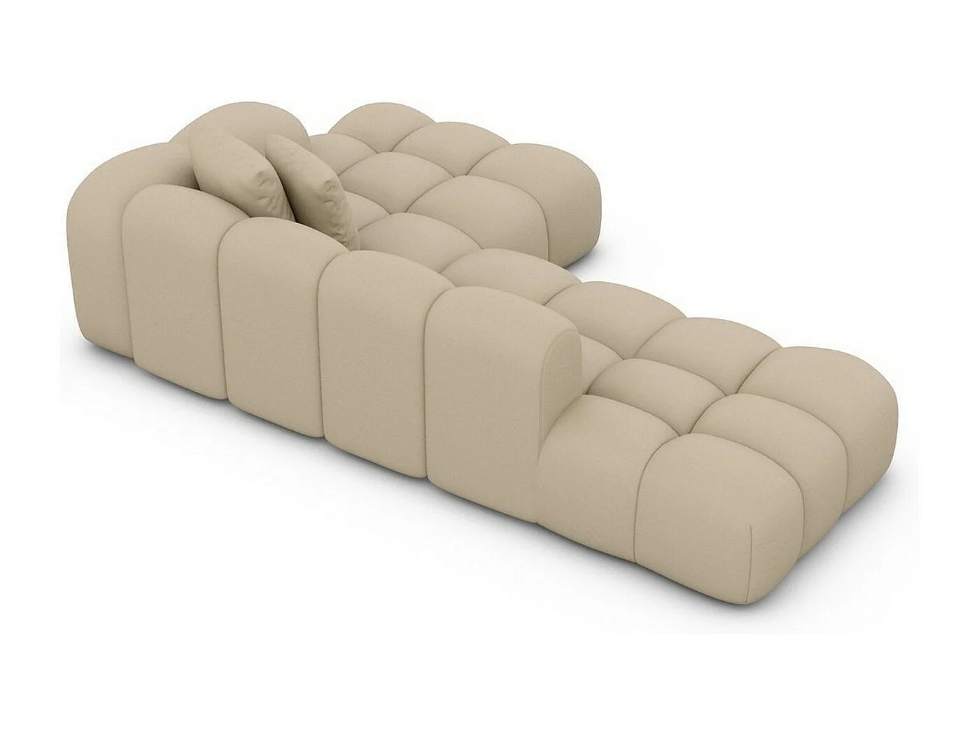 Ecksofa Formentera Lounge Kunstleder Beige Links