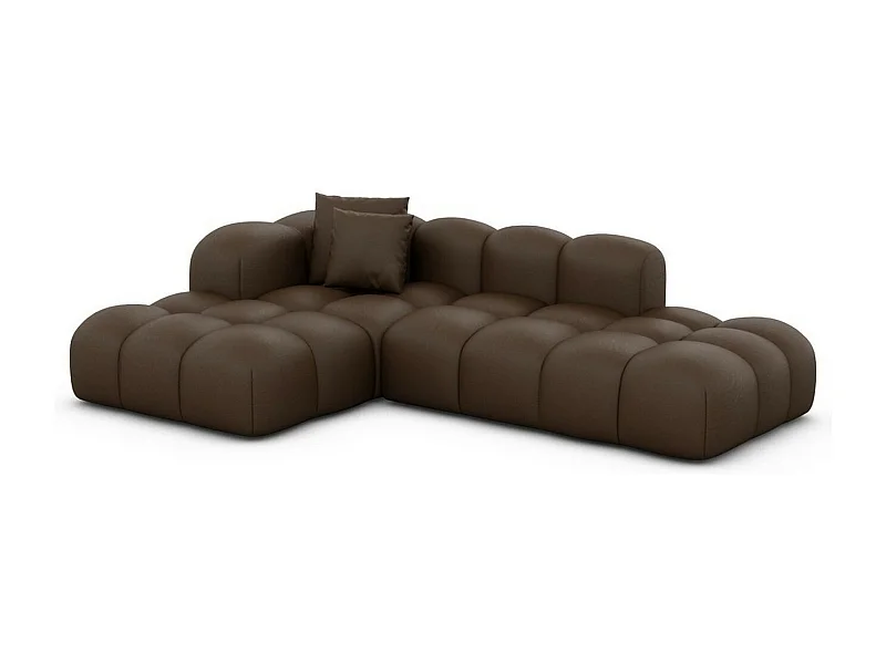 Ecksofa Formentera Lounge Kunstleder Dunkelbraun Rechts