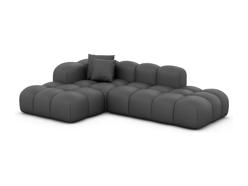 Ecksofa Formentera Lounge Kunstleder Dunkelgrau Rechts